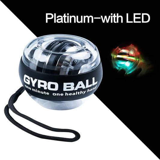 LED Wrist Power Trainer Ball Self-Starting Gyro Ball Power Ball Arm Hand Muscle Force Fitness Exercise Equipment Strengthener